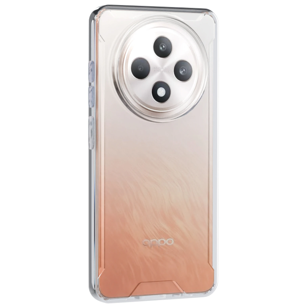 Funda compatible con OPPO RENO 12F 5G Transparente silicona premium Borde reforzado
