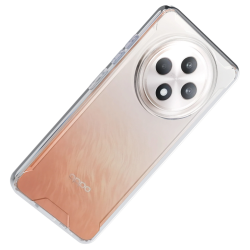 Funda compatible con OPPO RENO 12F 5G Transparente silicona premium Borde reforzado