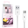 Cable de datos y carga tipo C 2.4A 12W Alta velocidad USB 2.0 blanco 1.2m AP-00851