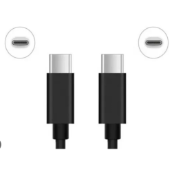 Cable de datos y carga tipo C a tipo C Negro 1 metro USB-C