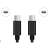 Cable de datos y carga tipo C a tipo C Negro ⋆ Longitud 1 metro ⋆ Compatible con dispositivos USB-C