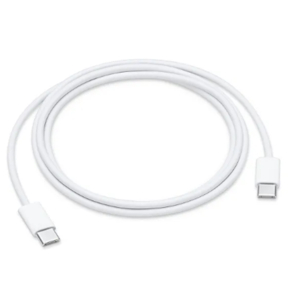 Cable de datos y carga tipo C a tipo C blanco 1 metro USB-C