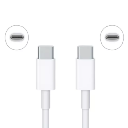 Cable de datos y carga tipo C a tipo C blanco ⋆ Longitud 2 metros 2M ⋆ Compatible con dispositivos USB-C