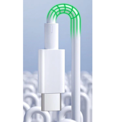 OPPO Cable de carga rápida USB tipo C Super vooc 80W 65W 67W Blanco 1m