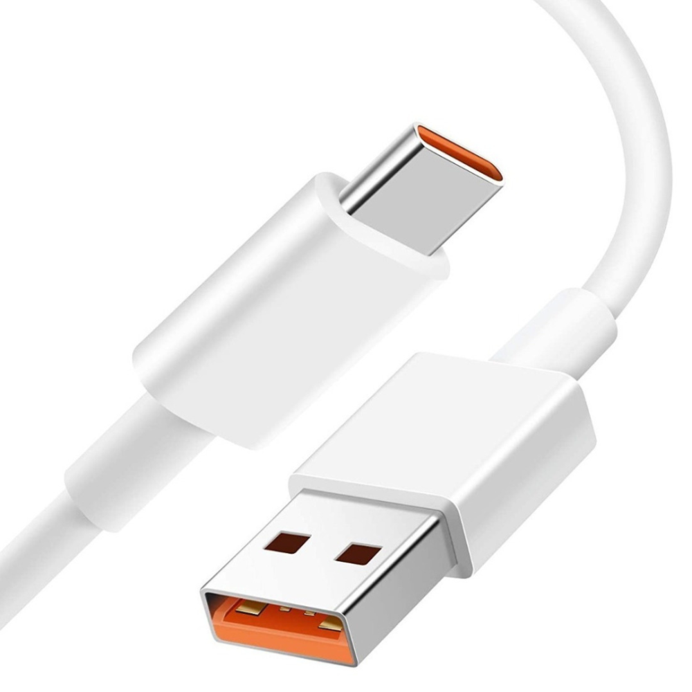 XIAOMI Cable de carga rápida 18W 27W USB tipo C Blanco 1m Original