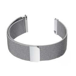 Correa compatible con APPLE WATCH 1 / 2 / 3 / 4 / 5 / 6 / 7 / 8 / 9 / SE ( 38 / 40 / 41 mm ) Metálica acero Magnética Gris plata