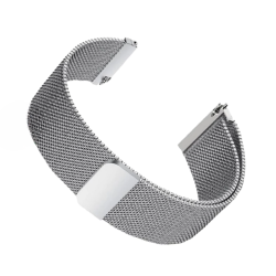 Correa compatible con APPLE WATCH 1 / 2 / 3 / 4 / 5 / 6 / 7 / 8 / 9 / SE ( 38 / 40 / 41 mm ) Metálica acero Magnética Gris plata
