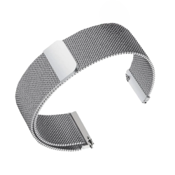 Correa compatible con APPLE WATCH 42 / 44 / 45 mm  Metálica acero Magnética ajustable Gris plata