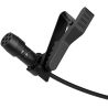 Micrófono conector 3.5 mm + adaptador Lightning ⋆ Micrófono de solapa con pinza ⋆ Cable de 3 m ⋆ Compatible iPhone y más