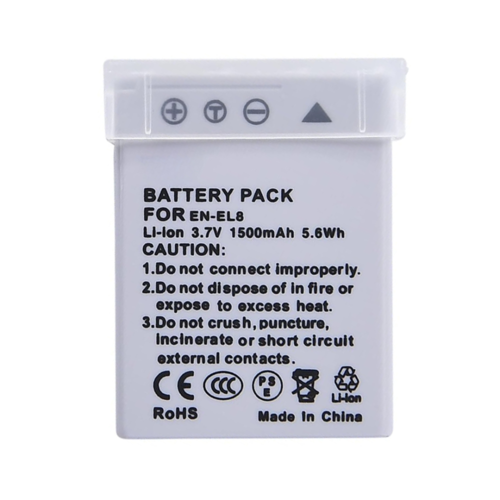 Bateria compatible EN-EL8 Nikon Coolpix P1 P2 S1 S2 S3 S5 S6 S7 S8 S9 S50 S51 S52 - Capacidad 1500mAh
