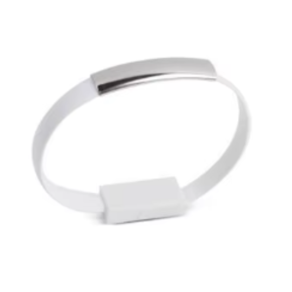 Pulsera cable de datos USB macho a conector lightning 8 pines macho - Blanco