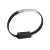 Pulsera cable de datos USB macho a conector lightning 8 pines macho - Negro