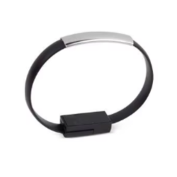 Pulsera cable de datos USB macho a conector micro USB macho - Rosa fucsia