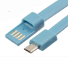 Pulsera cable de datos USB macho a conector micro USB macho - Rosa fucsia