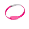 Pulsera cable de datos USB macho a conector micro USB macho - Rosa fucsia