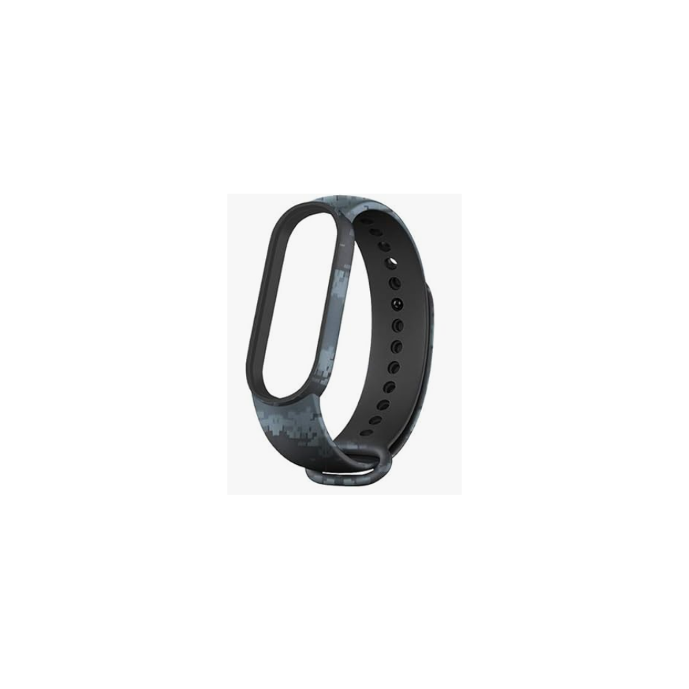 Correa compatible con XIAOMI MI BAND 5 / 6 de silicona Estampado - Gris negro pixelada