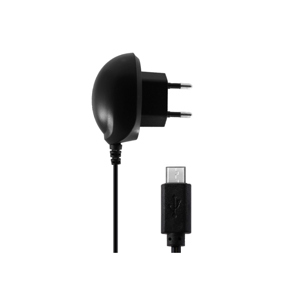 Cargador de red pared enchufe conector micro usb 1A Negro AP-05788