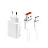 Cargador adaptador de red pared enchufe 33W 25W 20W USB + Cable tipo C blanco SuperDart