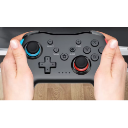 Mando compatible con Nintendo Switch / PS3 / IOS Android Tablet smartphone / PC Inalámbrico bluetooth Doble vibración Negro