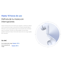 Xiaomi Redmi Buds 5 Blanco - Auriculares Bluetooth 5.2 - Cancelación activa de ruido ANC - Controles táctiles