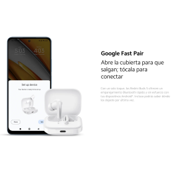Xiaomi Redmi Buds 5 Blanco - Auriculares Bluetooth 5.2 - Cancelación activa de ruido ANC - Controles táctiles