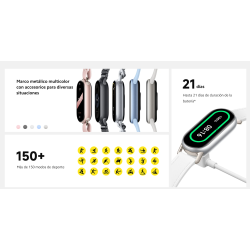 Xiaomi Smart Band 9 Negro medianoche - Bluetooth 5.3 - Monitor de salud - Pantalla AMOLED
