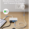 Adaptador 4 en 1 compatible con iPhone iPad lightning - OTG, lector tarjetas TF, SD y carga IOS