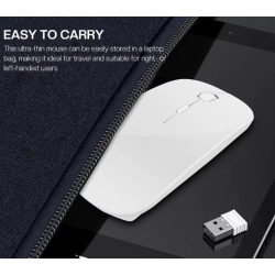 Ratón inalámbrico Bluetooth blanco mate ⋆ Silencioso y ergonómico ⋆ Para iPad, PC, tablet, móvil ⋆ ENVÍO DESDE ESPAÑA