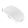 Ratón inalámbrico 1600dpi 4 botones para PC ordenador portátil Windows... Ultrafino USB 2,4 Ghz Blanco