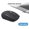 Ratón inalámbrico silencioso 2.4G óptico portátil Ajustable DPI para Notebook PC portátil MacBook