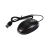 Ratón óptico con cable - USB - 1200 DPI - Ergonómico - Negro - compatible Windows / Mac / iOS