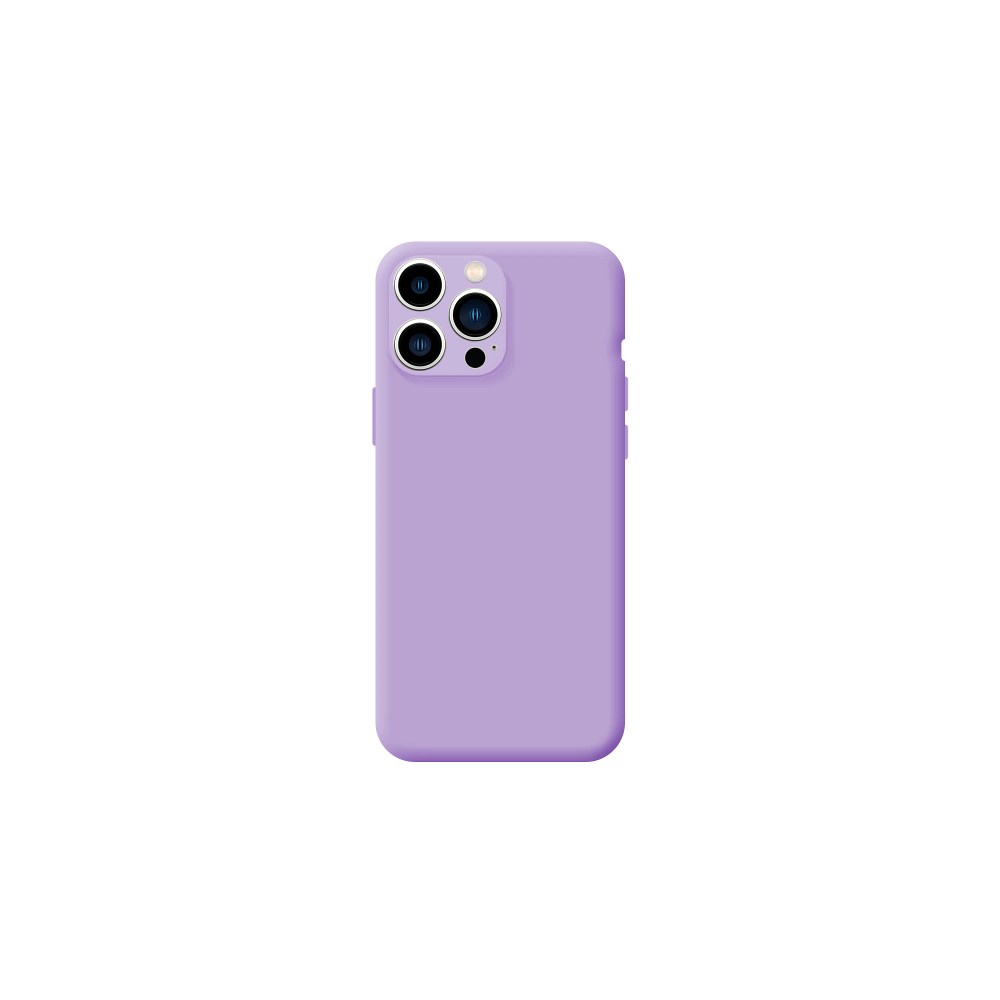 Funda compatible con IPHONE 13 PRO MAX Silicona suave flexible - Morado lila rosa palo