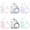 Funda compatible con IPHONE 7 / 8 / SE 2020 * Silicona con cordón cuerda * Brillantina borde negro