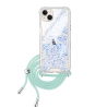 Funda compatible con SAMSUNG GALAXY A34 5G Silicona con cordón cuerda Brillantina - LILA