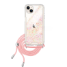 Funda compatible con SAMSUNG GALAXY A53 5G * Silicona con cordón cuerda * Brillantina turquesa