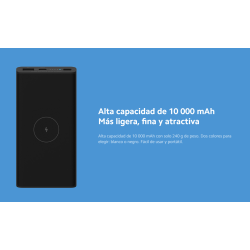 Batería externa Power Bank Xiaomi 10W Wireless 10000mAh Negra - Carga inalámbrica y USB-C