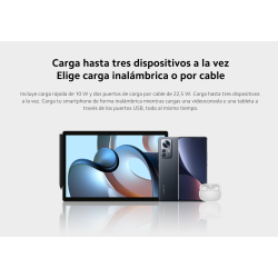 Batería externa Power Bank Xiaomi 10W Wireless 10000mAh Negra - Carga inalámbrica y USB-C