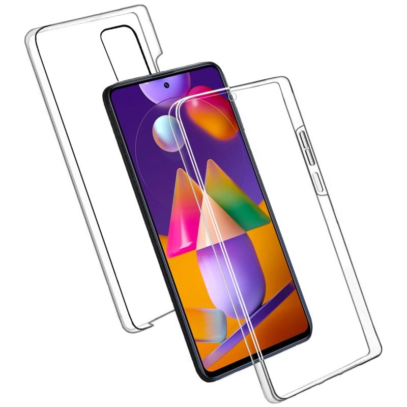 Funda doble 360º compatible con SAMSUNG GALAXY M31S Frontal silicona y trasera policarbonato Transparente