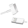 Cable de carga y datos compatible con IPHONE 3G / 3GS / 4 / 4S / IPAD / IPOD * Conector 30 pines * USB 2.0 blanco 1m