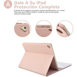 COO Funda IPAD 2017 / 2018 / AIR 1 / AIR 2 / PRO 9.7'' Teclado bluetooth español letra Ñ Auto sleep-wake