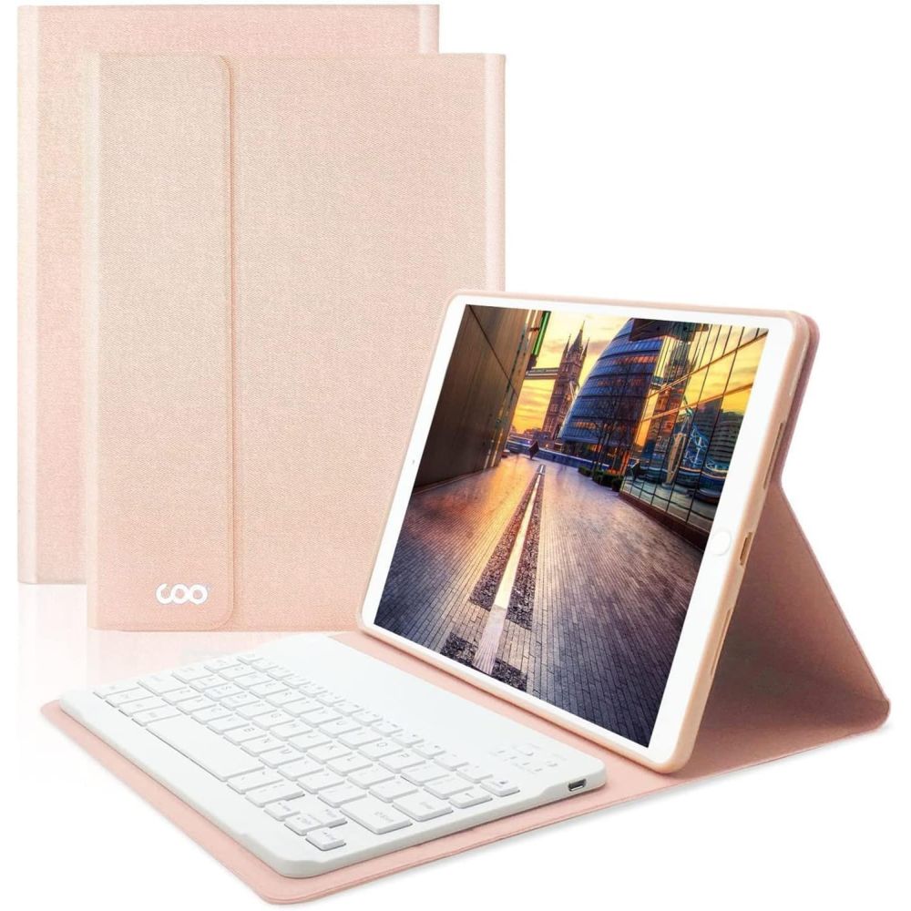 COO Funda IPAD 2017 / 2018 / AIR 1 / AIR 2 / PRO 9.7'' Teclado bluetooth español letra Ñ Auto sleep-wake