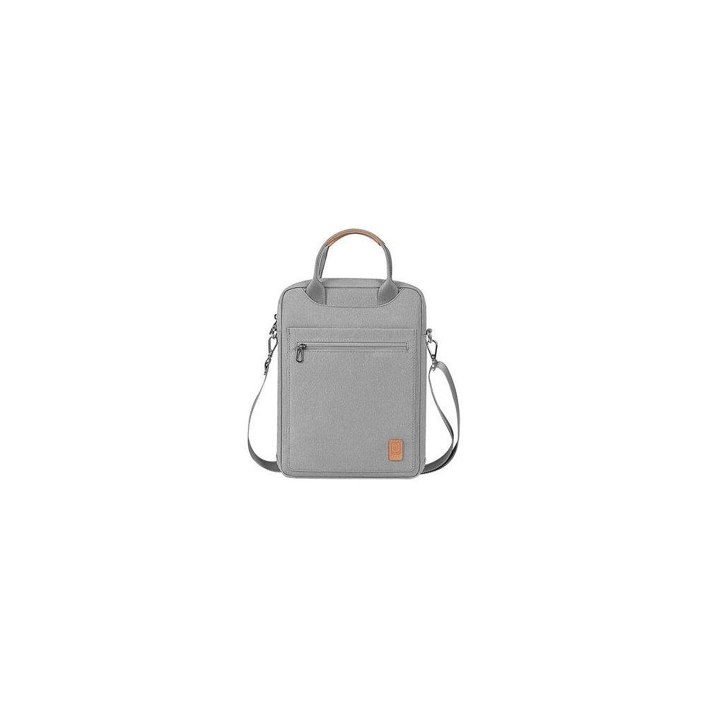 WIWU Funda maletín ordenador portátil, tablet 12.9 pulgadas Asa bandolera Varios bolsillos Impermeable Gris