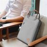 WIWU Funda maletín ordenador portátil, tablet 12.9 pulgadas Asa bandolera Varios bolsillos Impermeable Gris