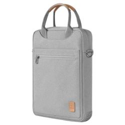 WIWU Funda maletín ordenador portátil, tablet 12.9 pulgadas Asa bandolera Varios bolsillos Impermeable Gris