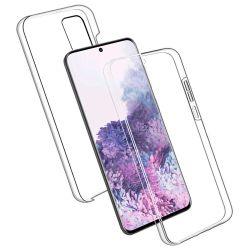 Funda doble 360º compatible con SAMSUNG GALAXY S21 ULTRA * Frontal silicona y trasera policarbonato * Transparente