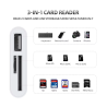 Adaptador 3 en 1 lector de tarjetas SD micro SD RS-MMC y USB hembra Ratón cámara iPhone smartphone Tipo C