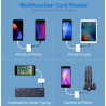 Adaptador 3 en 1 lector de tarjetas SD micro SD RS-MMC y USB hembra Ratón cámara iPhone etc smartphone Tipo C