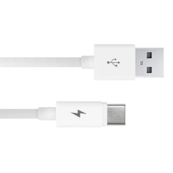 Cable de datos y carga tipo C macho USB 2.0 macho blanco 1m 1 metro USB-C