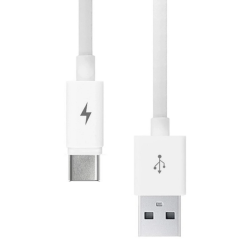 Cable de datos y carga tipo C macho USB 2.0 macho blanco 1m 1 metro USB-C