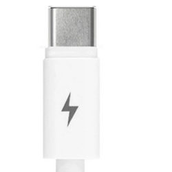 Cable de datos y carga tipo C macho USB 2.0 macho blanco 1m 1 metro USB-C